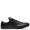 Converse Chuck Taylor All Star Mono Leather Low Top In Black Monochrome -Potomac River Running SHOP c o converse chuck taylor all star monochrome leather low top black 135253 1 1100x