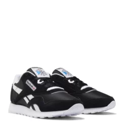 Reebok Women's Classic Nylon In Black/White 10 Reebok Women's Classic Nylon In Black/White -Potomac River Running SHOP fv4506 5 footwear photography front lateral top view white 1100x