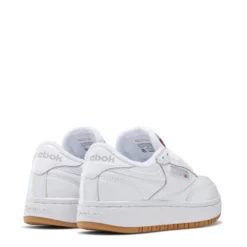 Reebok Women's Club C Double In White/Rubber Gum-07 -Potomac River Running SHOP fv5658 6 footwear photography back lateral top view white 1100x