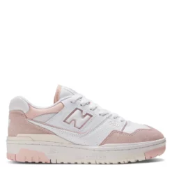 New Balance Women's 550 In White With Pink Sand And Sea Salt